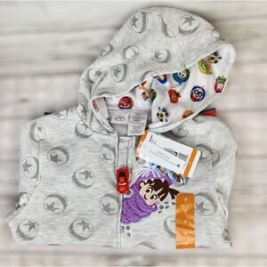 Disney 100 Boys Long Sleeve Full Zip Character Jacket Boo Lighting McQueen Dory